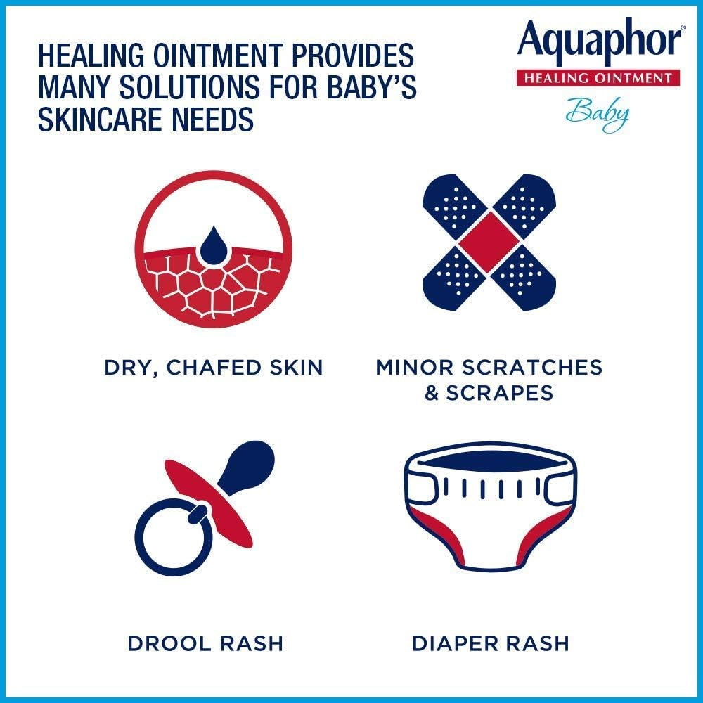 Baby Healing Ointment Advanced Therapy Skin Protectant, Dry Skin and Diaper Rash Ointment, 14 Oz Jar