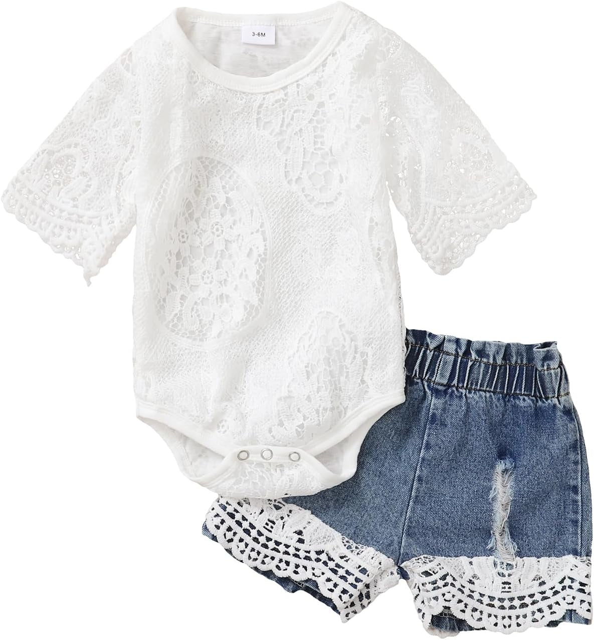 Baby Girl Clothes Outfits Toddler Infant Baby Romper Top+Jeans Clothing Set