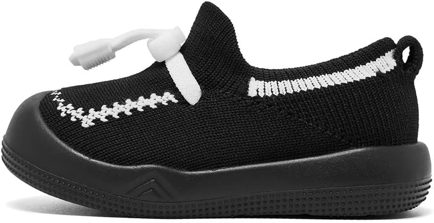 Baby Boy Girl Non-Skid Indoor Infant Walking Shoes Breathable Warm Elastic Sock Shoes with Memory Sole Protect Toes Outdoor Sneakers