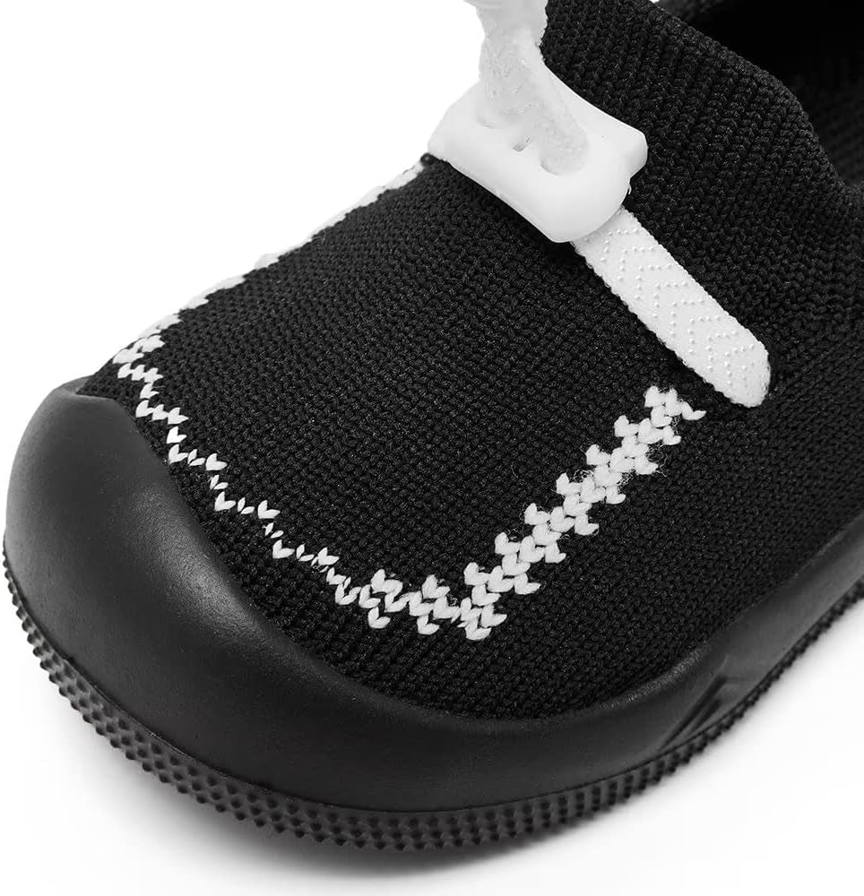 Baby Boy Girl Non-Skid Indoor Infant Walking Shoes Breathable Warm Elastic Sock Shoes with Memory Sole Protect Toes Outdoor Sneakers