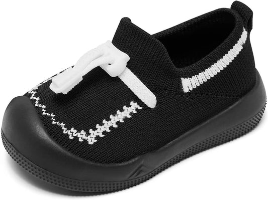 Baby Boy Girl Non-Skid Indoor Infant Walking Shoes Breathable Warm Elastic Sock Shoes with Memory Sole Protect Toes Outdoor Sneakers